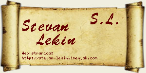 Stevan Lekin vizit kartica